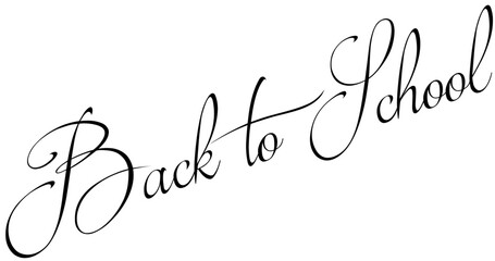 Back to school text sign illustration on white background