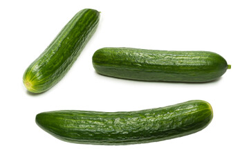 Cucumber isolated on white background.