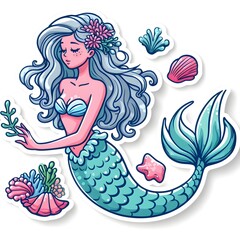 mermaid sticker pack