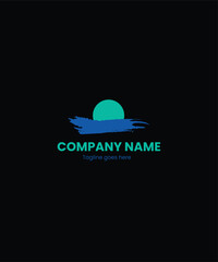Sunburst on lake logo Sunshine logo