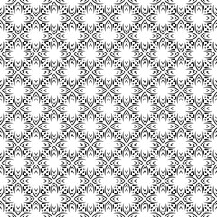 Black and white seamless abstract pattern. Background and backdrop. Grayscale ornamental design. Mosaic ornaments. Vector graphic illustration. EPS10.