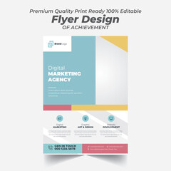 Creative Marketing Strategy Modern Flyer Design Template 