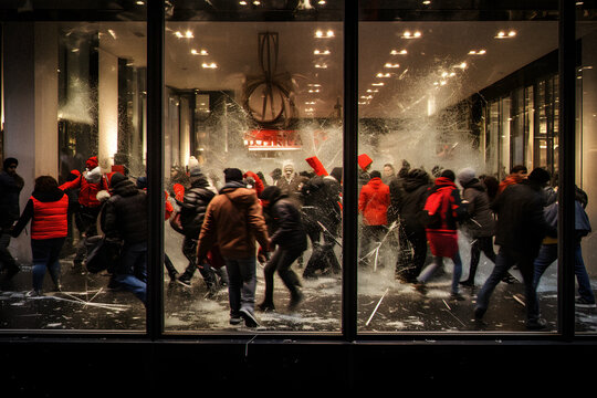 Rioters Looting Stores During Holiday Season