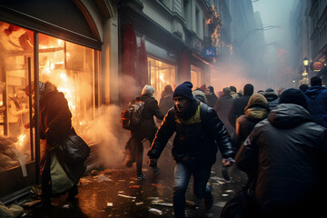 Rioters Looting Stores During Holiday Season