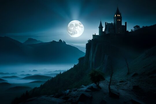 A mesmerizing view of a frozen lake nestled in clifs - AI Generative