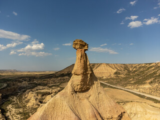 Bardenas Reales, Spain, aerial footage