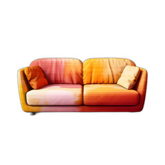 Sofa isolated on transparent or white background