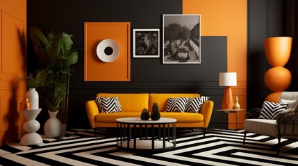 Experience a monochromatic color scheme with geometric patterns.