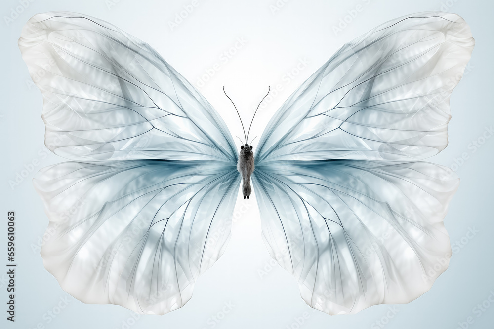 Aufkleber butterfly wing structure x-ray image background with empty space for text