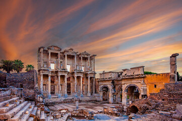 Ephesus Ancient City in Turkey - obrazy, fototapety, plakaty