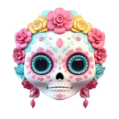 3D Catrina Candy Skull From Mexico 
