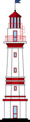 illustration of a lighthouse on a transparent background