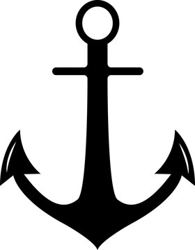 vector illustration of an anchor on a transparent background