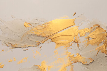 Art oil and acrylic smear blot canvas painting stucco wall. Abstract texture pastel beige, gold...