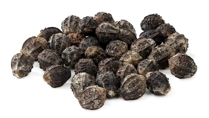 Flower seeds close-up on a white background