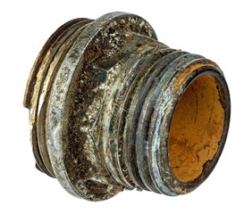 Rusty pipe on a white background