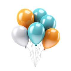 Balloons isolated on white background, no background, png