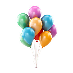 Fototapeta na wymiar Balloons isolated on white background, no background, png