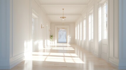 Open and airy hallway with focus on negative space.