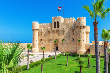 Fort of Qaitbay, fortress built on the place of famous Lighthouse if Alexandria, Egypt
