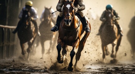 rider on the horse, horse riding in the stadium, horse racing in the desert, close-up of a horse rider, close-up of horse racing, horse in action