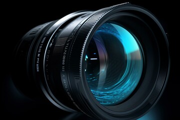Artistic depiction of camera lens. Generative AI