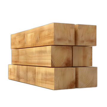 Lumber isolated on transparent or white background