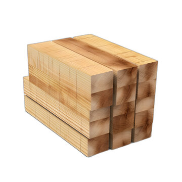 Lumber isolated on transparent or white background