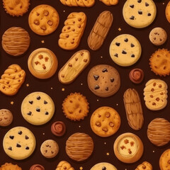 Obraz premium Cookies brown background 