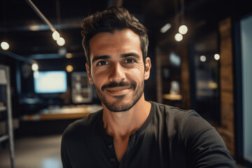Successful businessman in beautiful office, man in his 30s