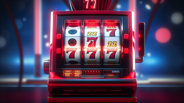 casino slot machine in a winning situation