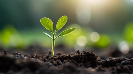 Planting the Future: Close-Up of an Eco-Conscious Plant