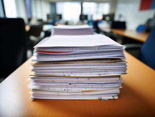 A neat stack of financial reports and documents with the filename 00015_02_rl. - obrazy, fototapety, plakaty