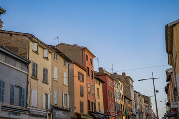 Rue Nationale &agrave; Villefranche-sur-Sa&ocirc;ne