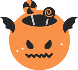 Halloween Pumpkin Ghost Icon
