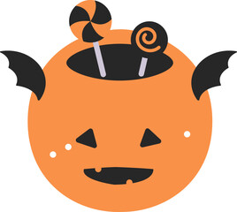 Halloween Pumpkin Ghost Icon
