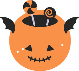 Halloween Pumpkin Ghost Icon
