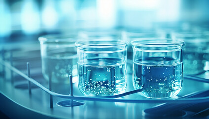 Research biotechnology medicine pharmacy tube liquid laboratory science scientific blue chemistry...