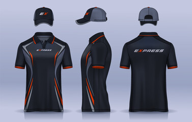 Corporate Work Shirts,t-shirt and cap templates design. uniform for company.	