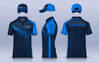 Corporate Work Shirts,t-shirt and cap templates design. uniform for company.	