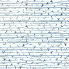 Watercolor seamless blu strip pattern with snowflakes. Drawn by hand. Background for decor, wrapping paper, covering, scrapbooking.