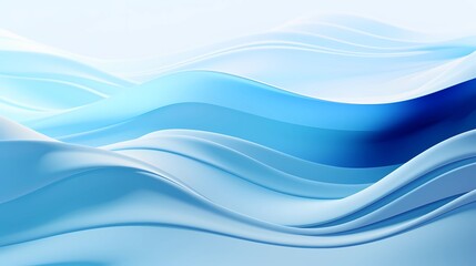 Fototapeta premium Blue waves, abstract shapes, wallpaper