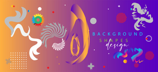 abstract background with colorful geometric Shapes and elements,