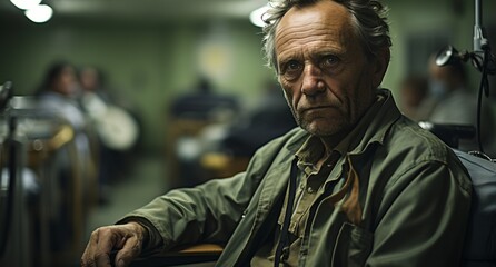Fototapeta premium Depressed elderly man