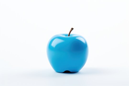 blue apple isolated on white background