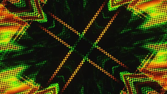 Absract yellow and green flash beat vj loop animaton