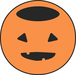 Halloween Pumpkin Ghost Icon
