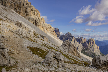 Fototapeta na wymiar The Dolomites are not only a paradise for hikers, climbers, and outdoor enthusiasts but also a UNESCO World Heritage site, celebrated for their exceptional natural beauty and geological significance.