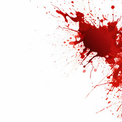 photo blood splash for halloween party on white background