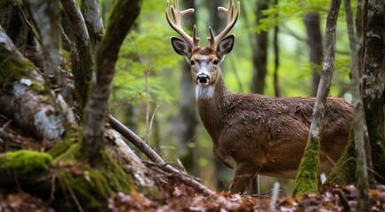 close-up of a deer in the forest, deer in the woods, cute deer in the park, cute deer in the forest, close-up of a lonely deer in the woods